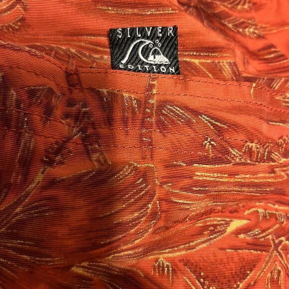 NWOT QUIKSILVER Silver Edition Mens Swimwear Burnt Orange and Gold - Picture 6 of 8
